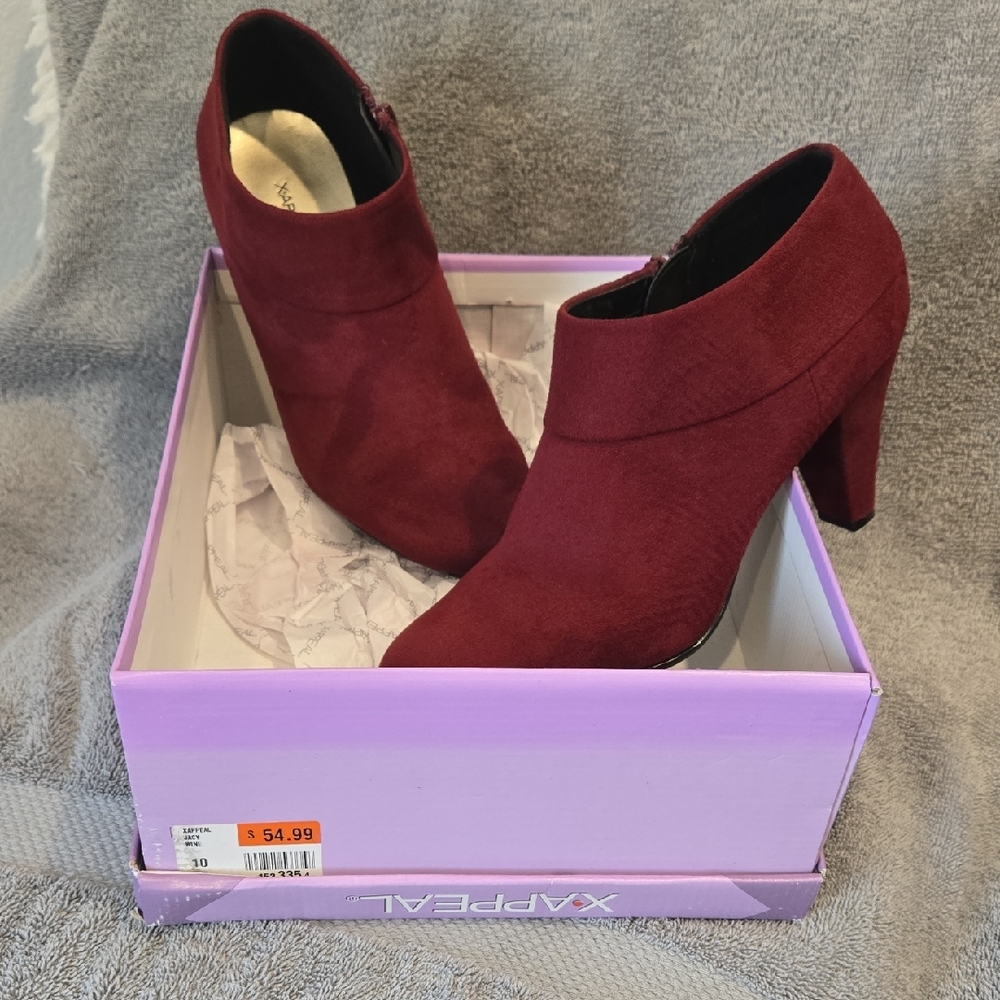 Xappeal Women's Deep Red Heeled Boots